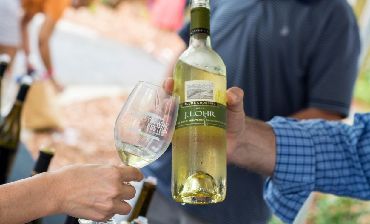 glass of wine and bottle of wine