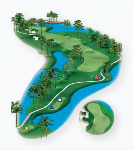 Illustration of the Links 1st hole.