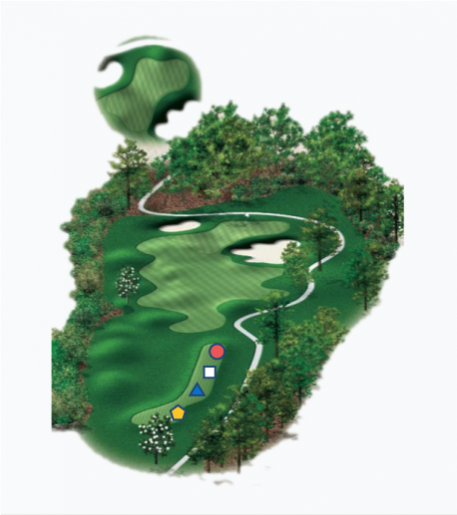 Illustration of the Links 3rd hole. Par 3.